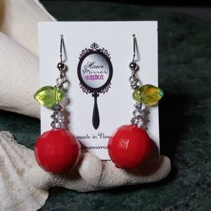 Cherry Velvet Mirror Mirror Earrings